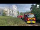 VIDÉO. Un château abandonné prend feu au sud de Nantes : les pompiers toujours sur place ce matin