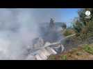 VIDÉO. Un incendie dans une usine de cageots de bois dans les Côtes-d'Armor