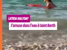 Laeticia Hallyday s'amuse dans l'eau à St Barth