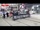 VIDEO. « Free Palestine » : à Brest, une manifestation contre les ventes d'armes à Israël