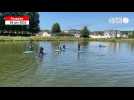 VIDÉO. Une première initiation au stand up paddle réussie sur la Touques, à l'entrée de Deauville