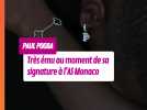 Paul Pogba très ému au moment de sa signature à l'AS Monaco.