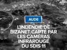 L'incendie de Bizanet, capté par les caméras infrarouge du SDIS 11.