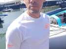 Thomas Ruyant au départ de la Course des Caps