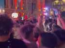 Les supporters du Stade toulousain fêtent la victoire au Capitole