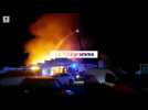 Incendie dans un garage et un dépôt-vente en zone d'activités de la Croix-Rouge à Morlaix