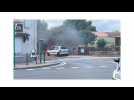 Une voiture en flammes à Lézignan-Corbières