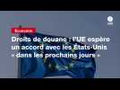 VIDEO. Droits de douane : l'UE espère un accord avec les États-Unis « dans les prochains jours »