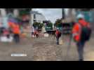 TRAVAUX DU TRAM / La statue de Jean Royer déplacée