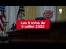 VIDEO. Les 5 infos du 8 juillet 2025