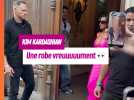 Kim Kardashian à Paris dans une robe 