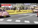 VIDÉO. Tour de France à Caen : la caravane devant la mairie et l'abbaye aux Hommes