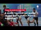 VIDÉO. Coupe du monde de rugby U20. À quelle heure et sur quelle chaîne voir le match France - Argentine ?