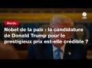 VIDEO. Nobel de la paix : la candidature de Donald Trump pour le prestigieux prix est-elle crédible ?