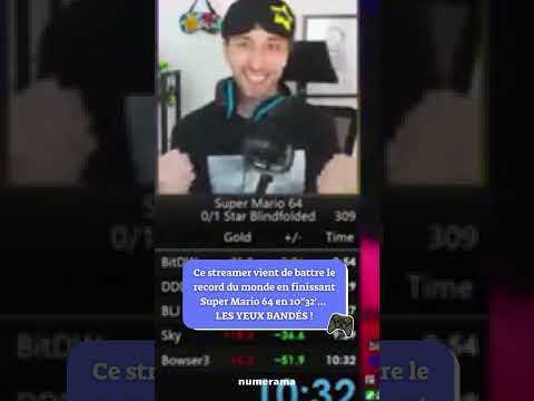 Super Mario 64 les YEUX BANDÉS ! #shorts