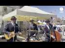 VIDÉO. Le trio normand Radio Cadillac au marché à l'ancienne de Cambremer