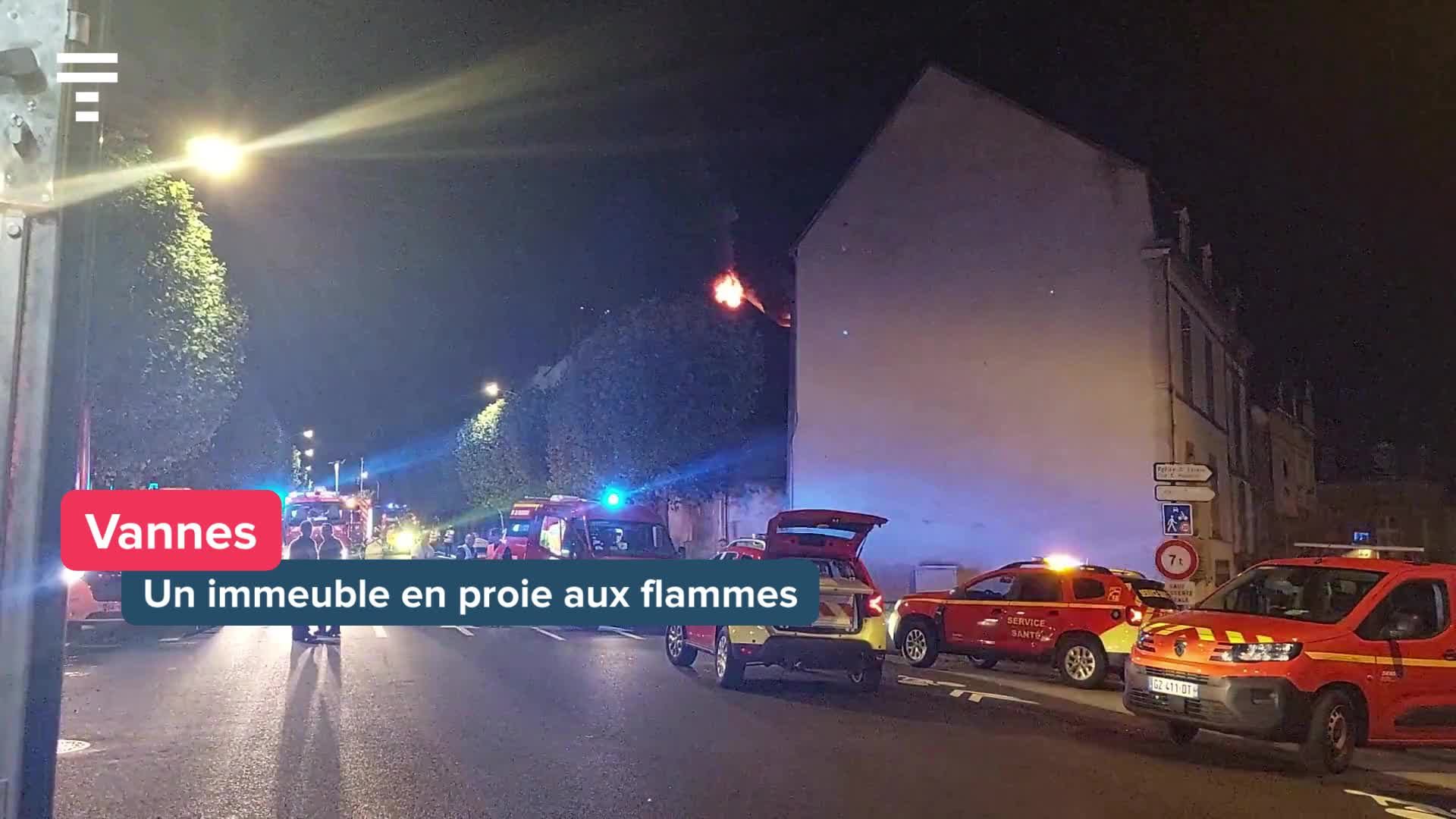 « Dans le couloir, il y avait de la fumée partout » : un violent incendie se déclare dans un immeuble du centre-ville de Vannes [Vidéo]