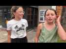 Elia, Lilou et Gwendy, fans de Natasha St-Pier, avant son concert a Berck