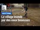 Le village de Mastaing inondé par des eaux boueuses