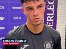 La réaction de Tristan Degreef après le match de barrage d'Anderlecht