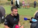 Interview de Franky Zapata avant le décollage à Sangatte
