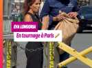 Eva Longoria en tournage à Paris