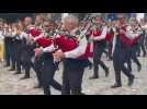 VIDÉO. Festival de Cornouaille 2025 : le bagad Cap Caval en démonstration au grand défilé