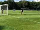 USL Dunkerque : Christophe Lollichon en pleine séance d'entraînement des gardiens