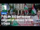Lille: près de 800 personnes exigent un cessez-le-feu à Gaza, et le retour de tous les humanitaires et des journalistes