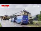 VIDÉO. La foudre s'abat sur une maison près de Caen : la toiture en feu, les secours sur place