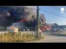 VIDÉO. Violent incendie dans une zone artisanale près de Saint-Malo