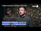 Guerre en Ukraine : le président ukrainien Zelensky motive ses troupes sur la ligne de front