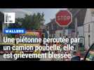 Une piétonne percutée par un camion poubelle
