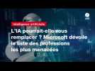 VIDEO. L'IA pourrait-elle vous remplacer ? Microsoft dévoile la liste des professions les plus menacées