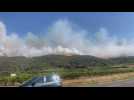 Un important incendie est en cours entre Ribaute et Lagrasse dans l'Aude