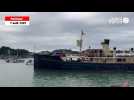 VIDÉO. Festival du Chant de Marin 2025 : l'Hydrograaf, bateau néerlandais, dans le port de Paimpol