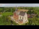 Eglises fortifiées picardes en Thiérache vues du ciel