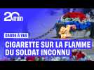 Il finit en garde à vue après avoir allumé sa cigarette avec la flamme du Soldat inconnu
