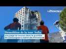À Salon-de-Provence, la tour Sofia du quartier des Canourgues est en train d'être démolie