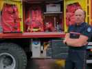 Un camion de pompier, à la caserne d'Abbeville, pour lutter contre les feux de forêt.