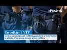 Un policier à VTT, traîné sur plusieurs mètres, parvient à interpeller le pilote d'un deux-roues à Marseille