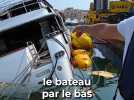 Saint-Tropez : Après le spectaculaire incendie du superyacht, l'impressionnante opération de renflouement a commencé...