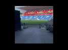 Les Diables rouges à l'entraînement au Cardiff City Stadium