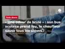 VIDEO. « Une odeur de brûlé » : son bus scolaire prend feu, le chauffeur sauve tous les élèves
