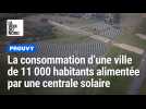 La consommation d'une ville de 11 000 habitants alimentée par la centrale solaire de l'aéroport de Valenciennes