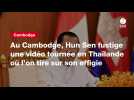 VIDEO. Au Cambodge, Hun Sen fustige une vidéo tournée en Thaïlande où l'on tire sur son effigie