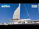 VIDÉO. Le navire Neoliner Origin déploie ses voiles à Nantes