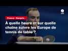 VIDÉO. France - Hongrie. À quelle heure et sur quelle chaîne suivre les Europe de tennis de table ?
