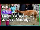Lauriane et Apolline sonr devenues « soigneuses d'un jour » au zoo de Maubeuge