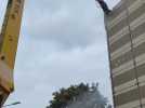 Démolition de la barre Brune à Mons en Baroeul le 15 octobre 2025